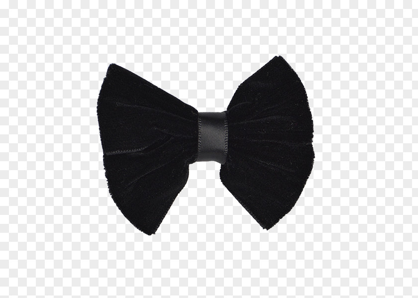 Black Velvet Bow Tie M PNG