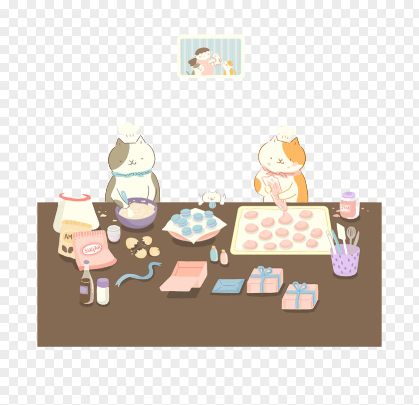 Cartoon Kitten Cook IPhone 6 Neko Atsume Cat IOS Wallpaper PNG