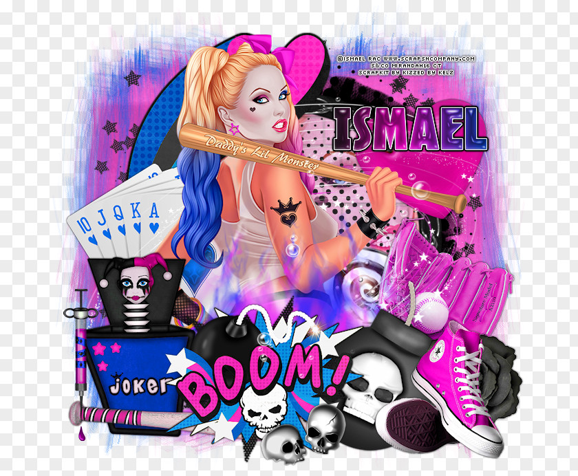 Closeup Magic Barbie Photomontage Poster Pink M PNG