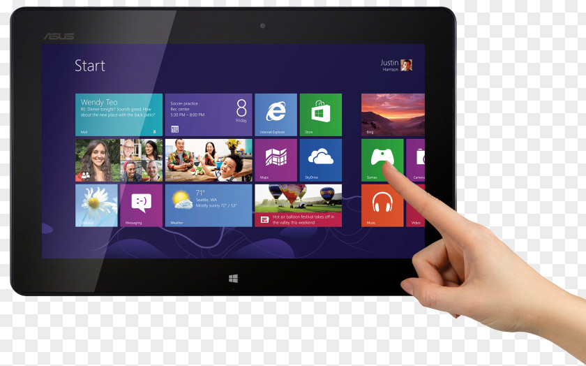Finger Touch Tablet Asus Eee Pad Transformer Prime PadFone Windows RT Touchscreen Nvidia Tegra 3 PNG