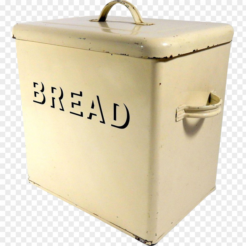Tin Box Breadbox Etsy Metal Vitreous Enamel PNG