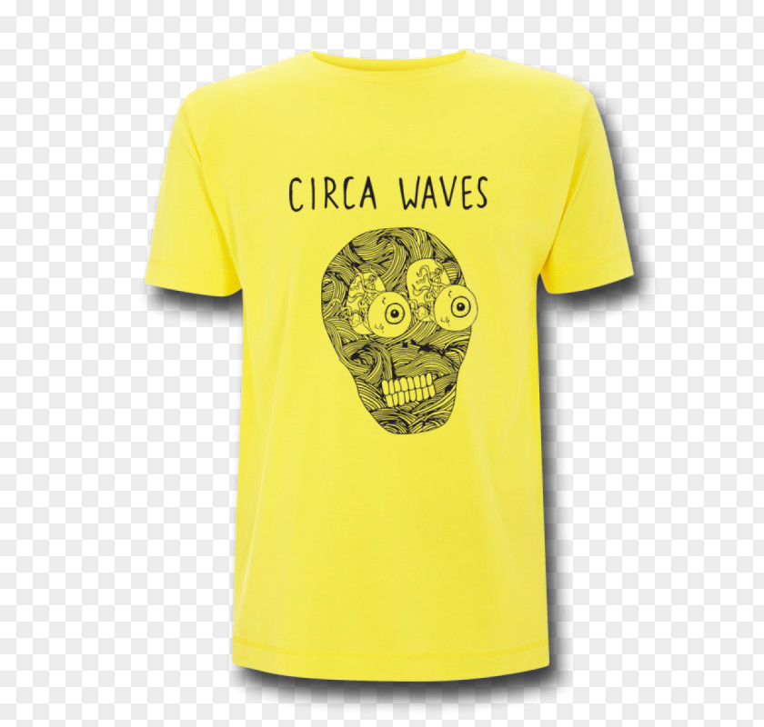 Waves Yellow T-shirt Amazon.com Crew Neck Sleeve Clothing PNG