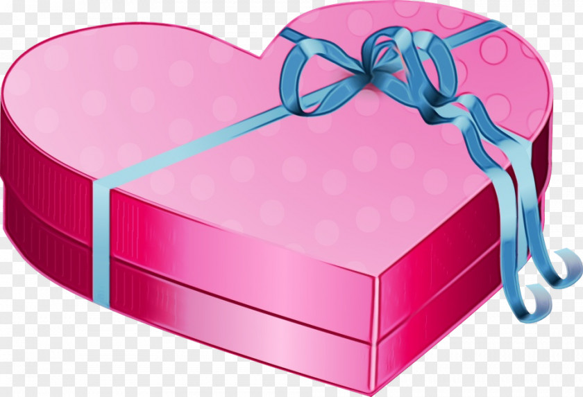 Party Favor Magenta Pink Ribbon Heart Turquoise Aqua PNG