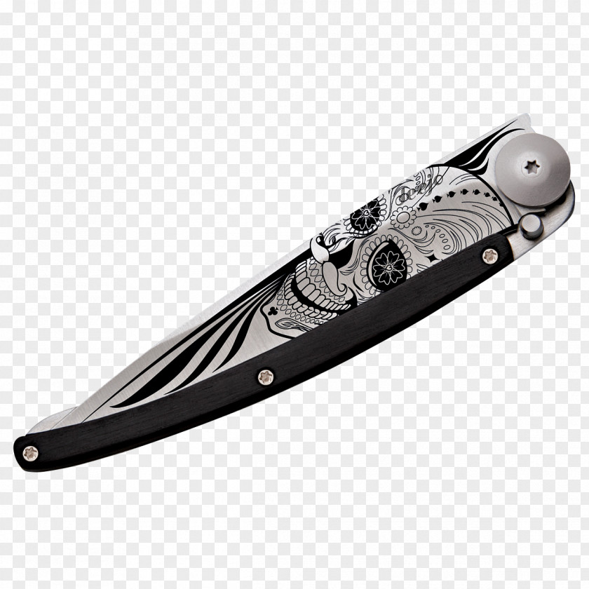 Skull Knife Pocketknife Blade Stainless Steel PNG