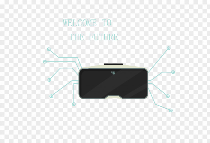 Vector Black VR Technology Glasses Brand Gadget Pattern PNG