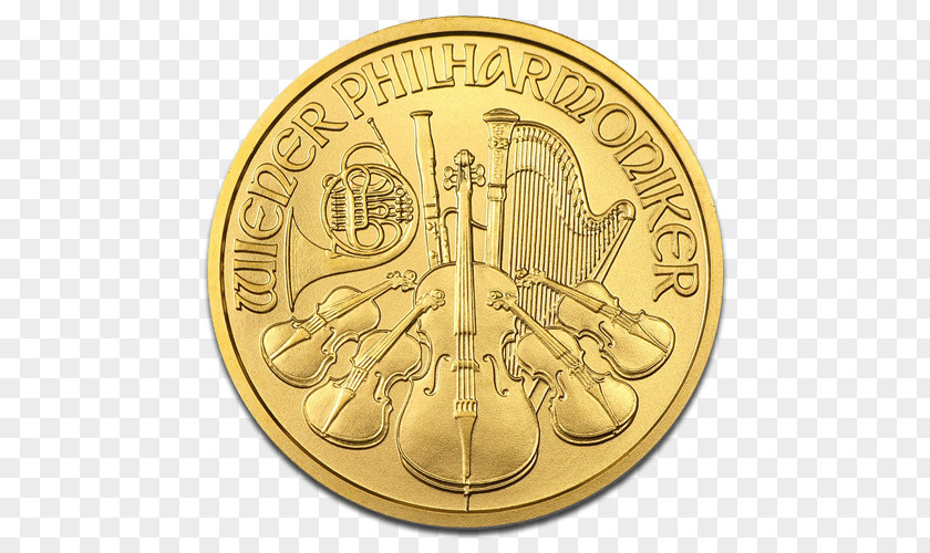 Gold Vienna Philharmonic Coin Bullion PNG