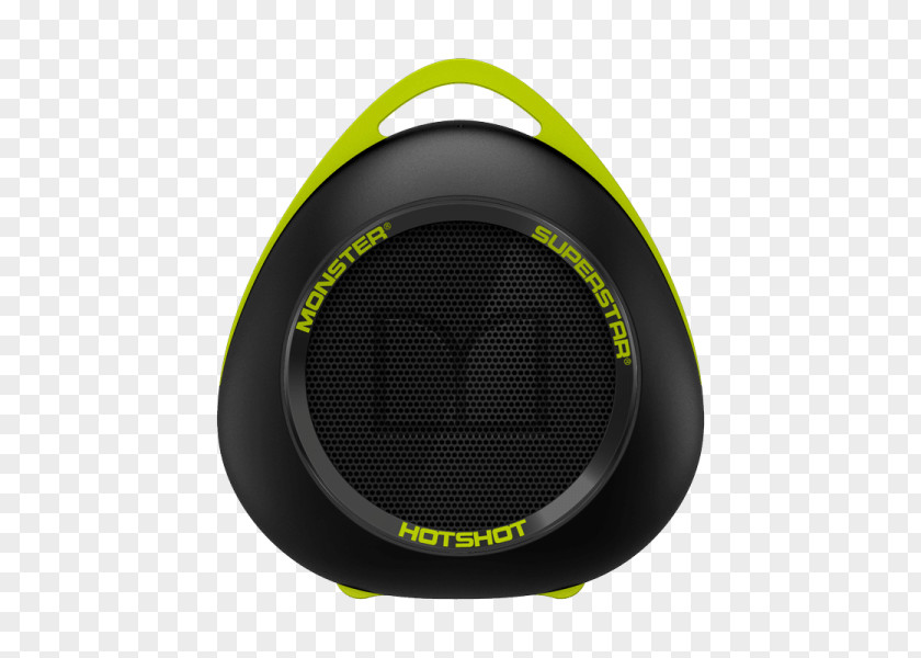 Neon Green Backpack With Speakers Monster SuperStar HotShot Loudspeaker Microphone Bluetooth PNG