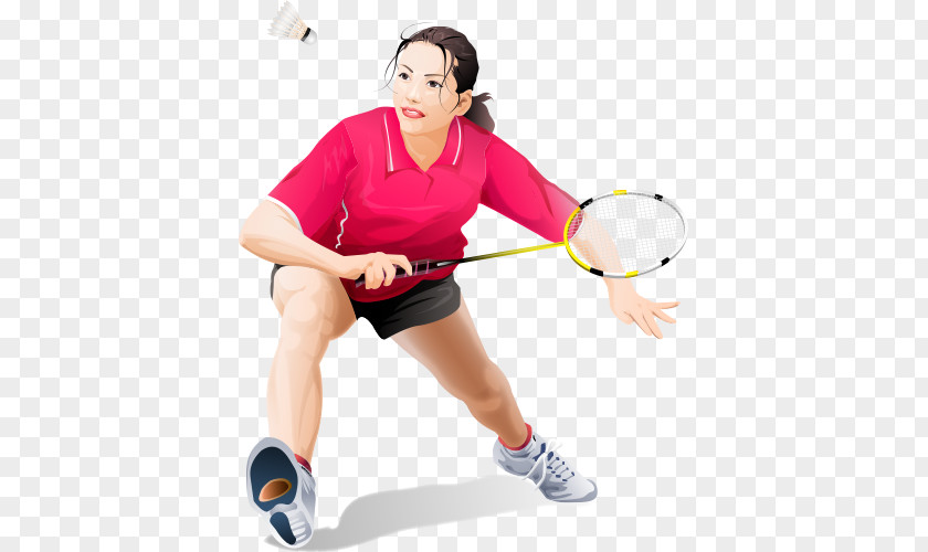 Playing Badminton Beauty Sport Ball Game Poster PNG
