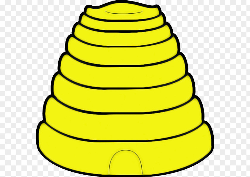 Yellow Cone Line Circle PNG