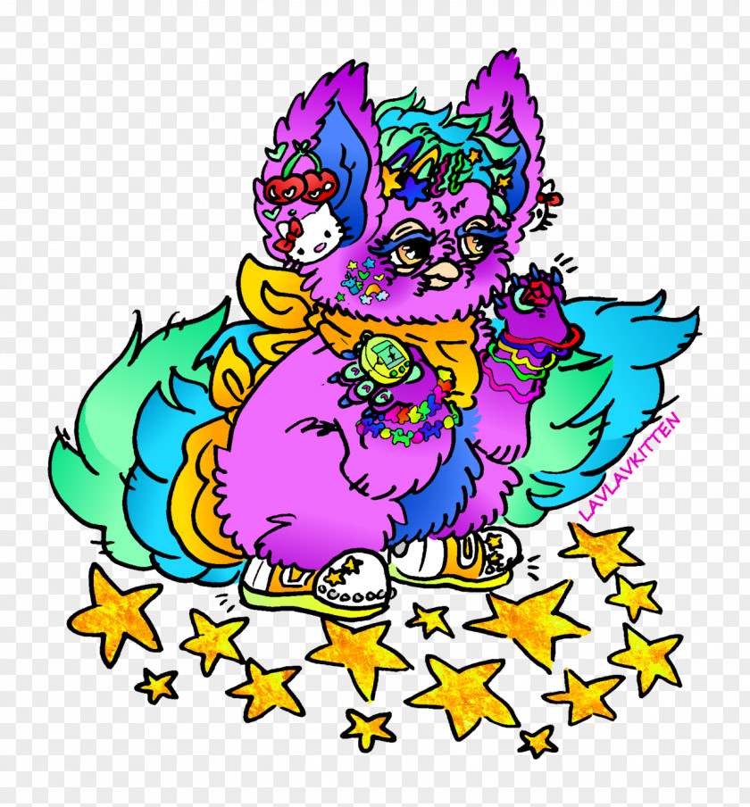 Furby Design Element Color Illustration Art Purple PNG