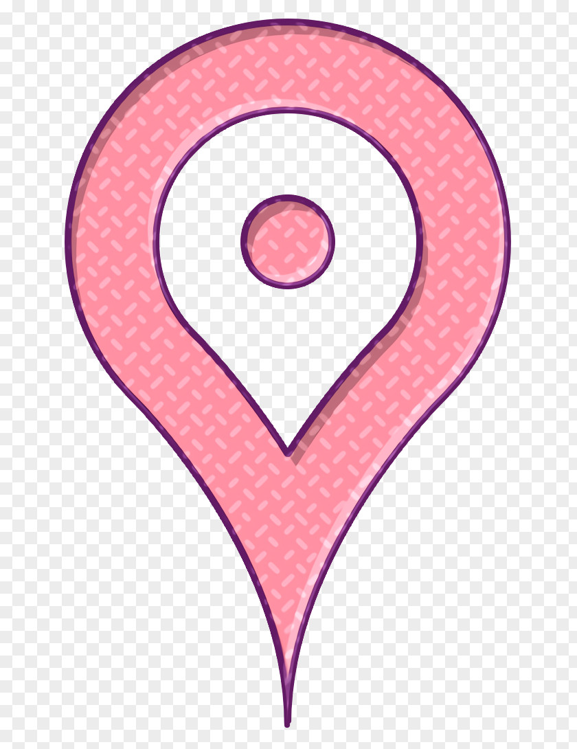 Heart Symbol Map Icon Pin Stroke PNG