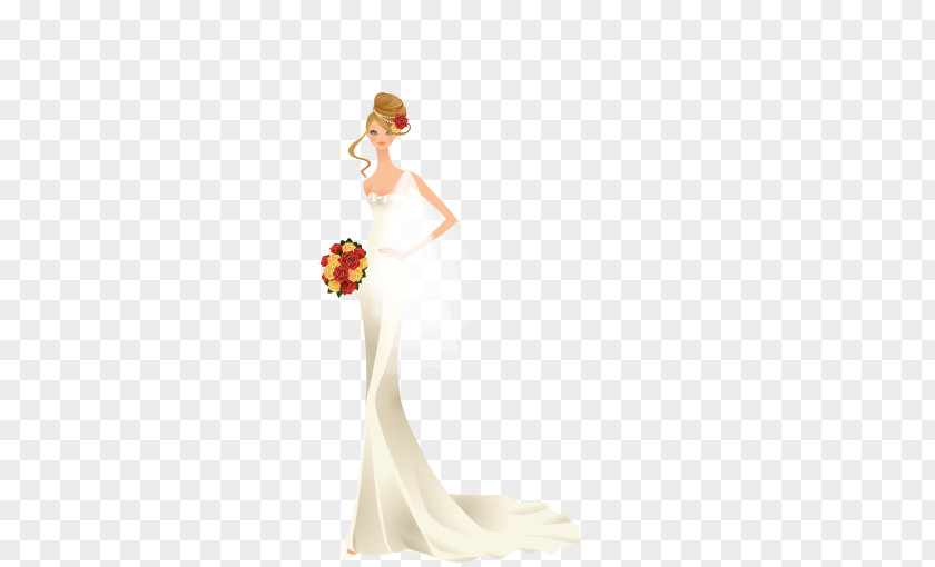 Vector Elements Wedding Model Dress Bride PNG
