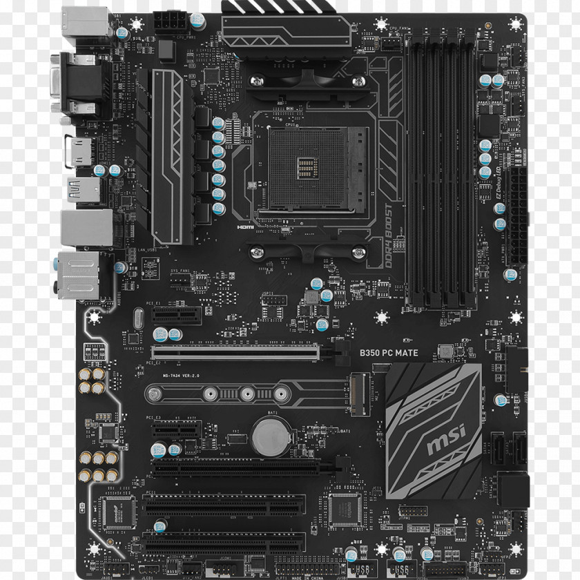 Computer Socket AM4 DDR4 SDRAM Motherboard ATX Personal PNG