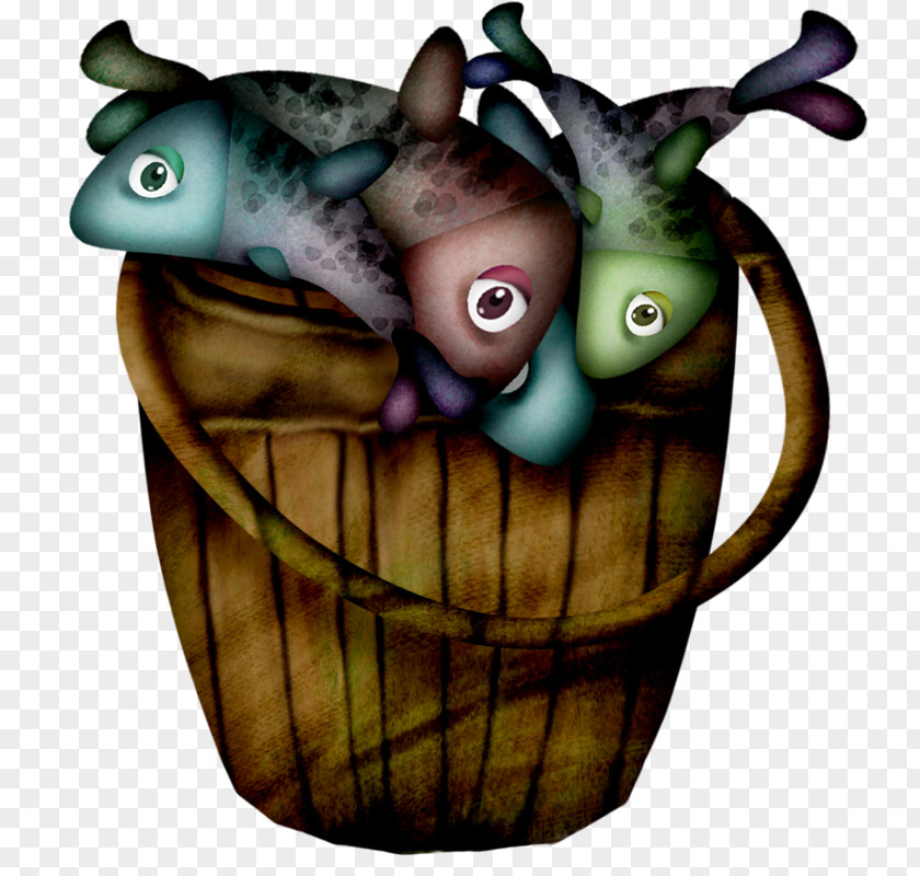 Fish Fishing Drawing Bucket PNG