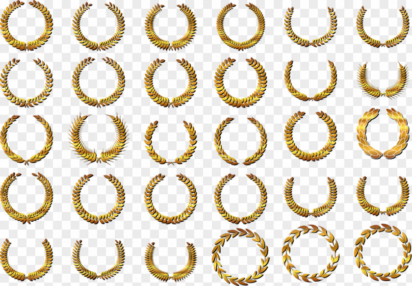 Golden Wheat Frame Vector Material Gold Download Icon PNG