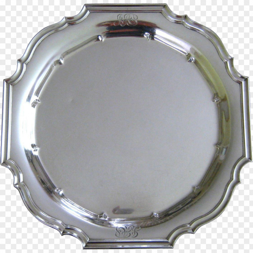 Silver Sterling Platter Tray Antique PNG
