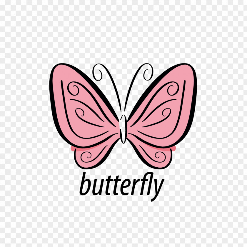 Butterfly Material Logo Drawing PNG