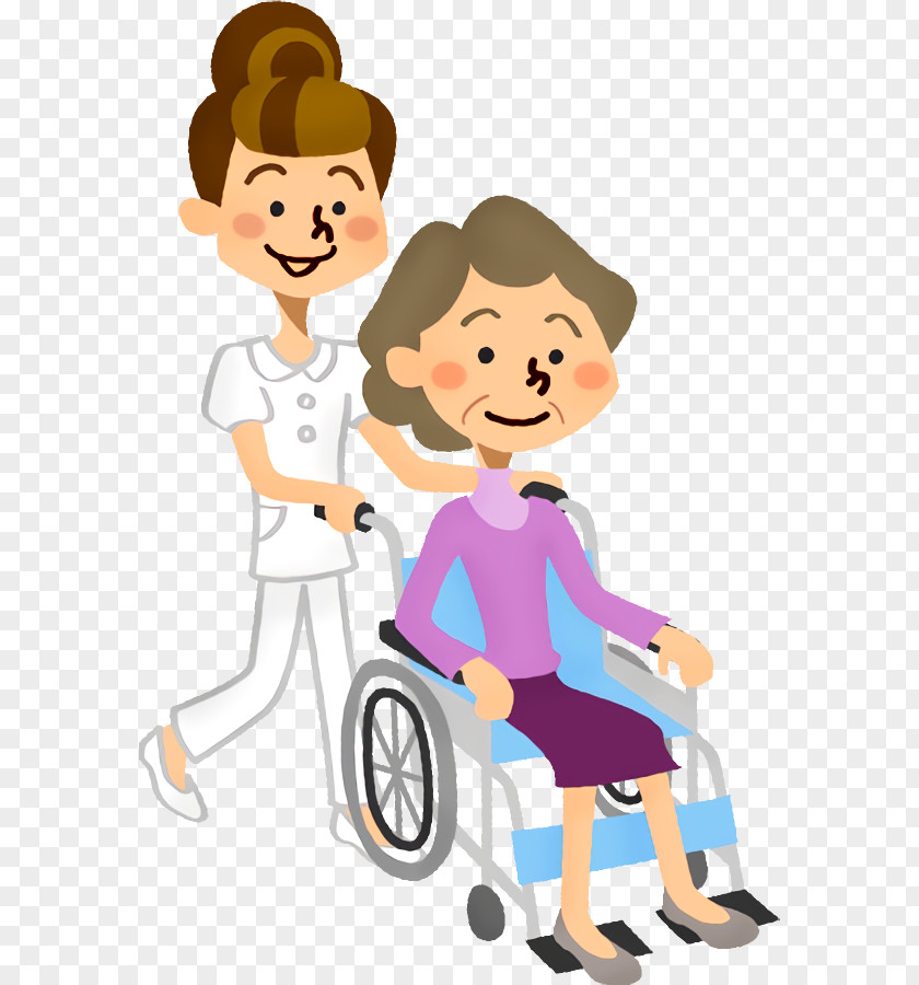 Cartoon Wheelchair Fun Sharing Child PNG