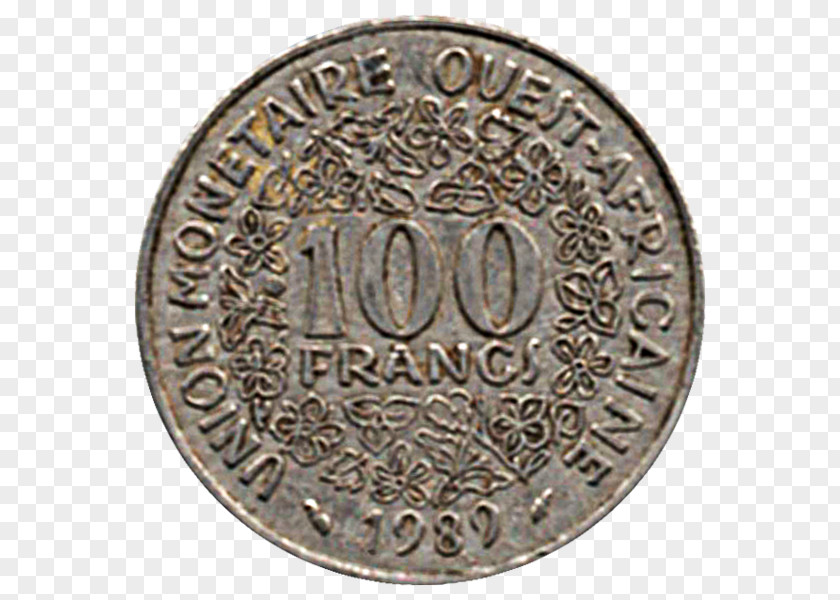 Coin Frånsida Currency CFA Franc West African Economic And Monetary Union PNG