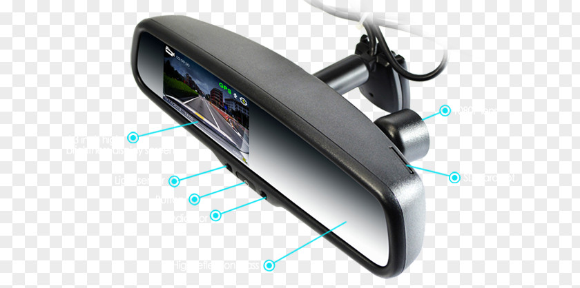 Rear View Mirror Rear-view Car Dashcam 1080p PNG