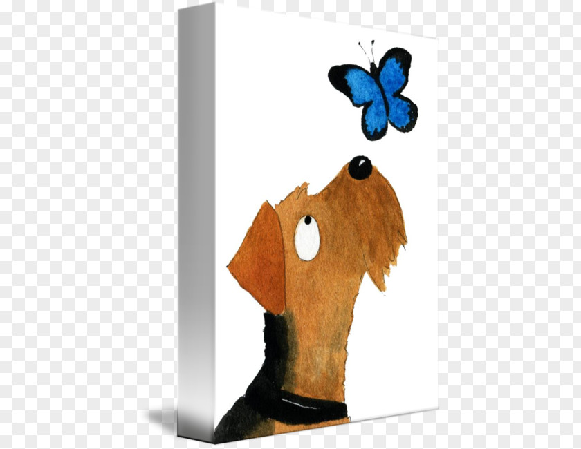 Airedale Terrier Butterfly Canidae PNG