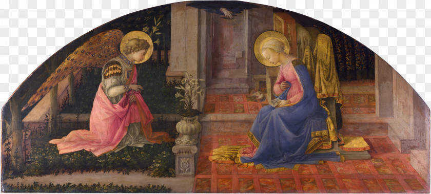 Child Painting Annunciation Of San Giovanni Valdarno National Gallery In Christian Art PNG