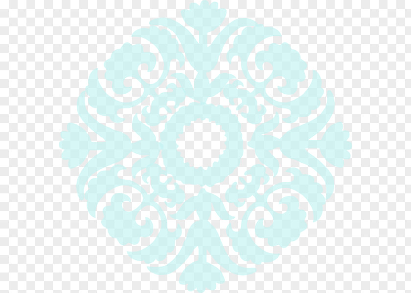 Damask Blue Flower Clip Art PNG