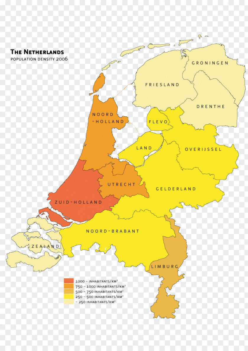 Dense Netherlands Vector Map Blank PNG