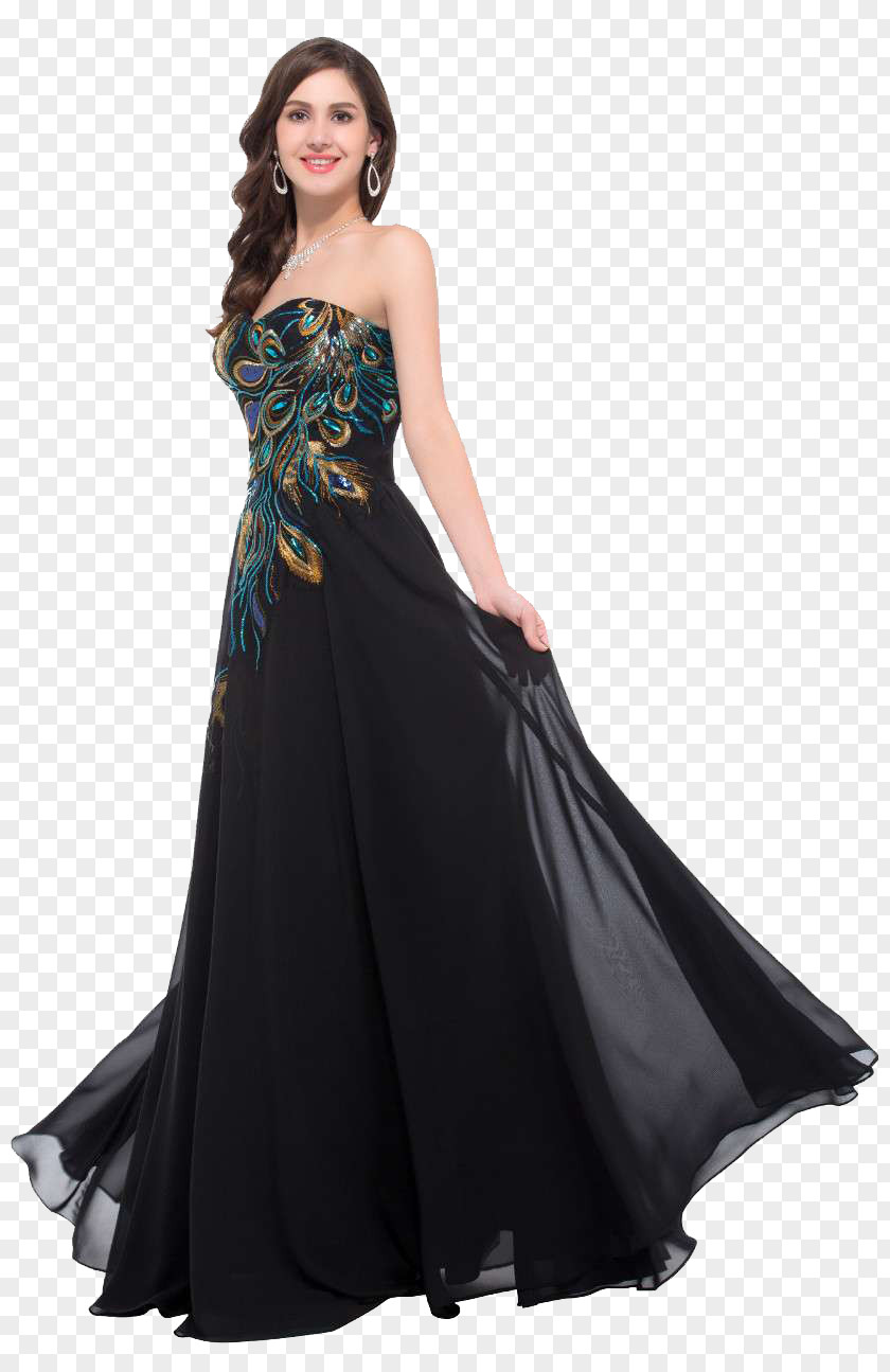Dress Evening Gown Prom Chiffon PNG