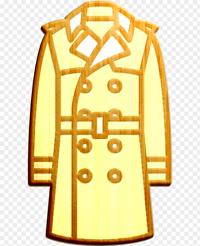 Linear Color Fashion Set Icon Trench Coat PNG