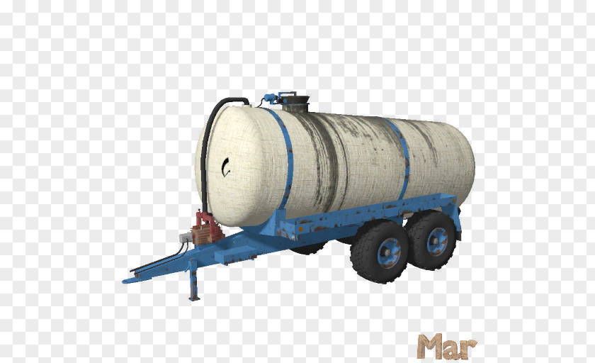 Manure Spreader Cylinder Storage Tank Trailer PNG