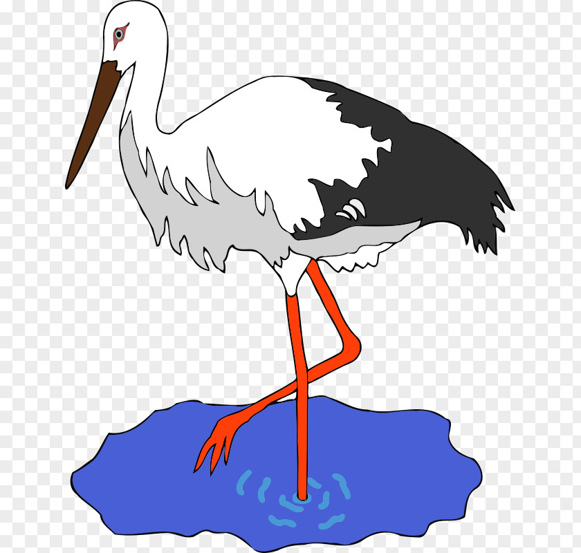 Stork Bird White Clip Art PNG