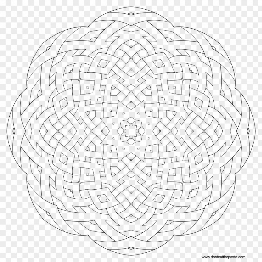 Coloring Book Mandala Adult Black And White PNG