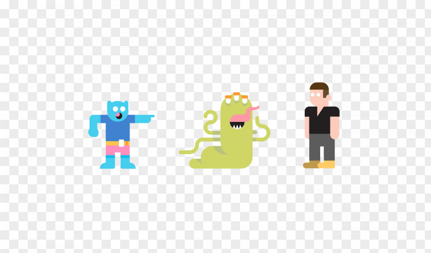 Creative Flat Characters Monster Creativity Designer Logo PNG