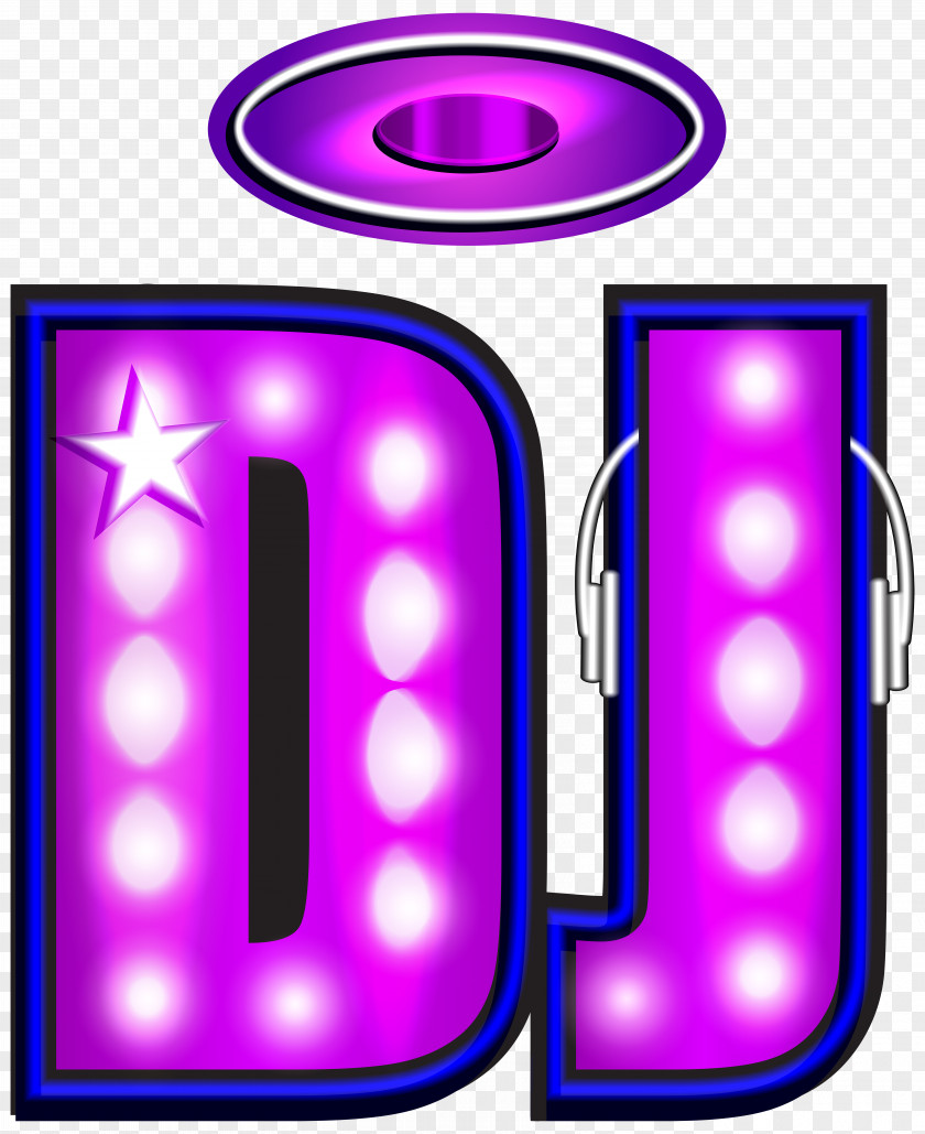 DJ Neon Clip Art Image Disc Jockey PNG