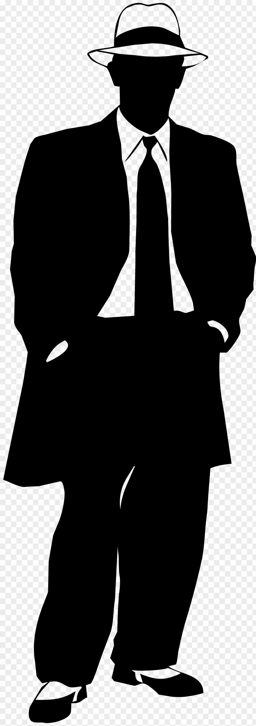 Drawing Silhouette Gangster PNG