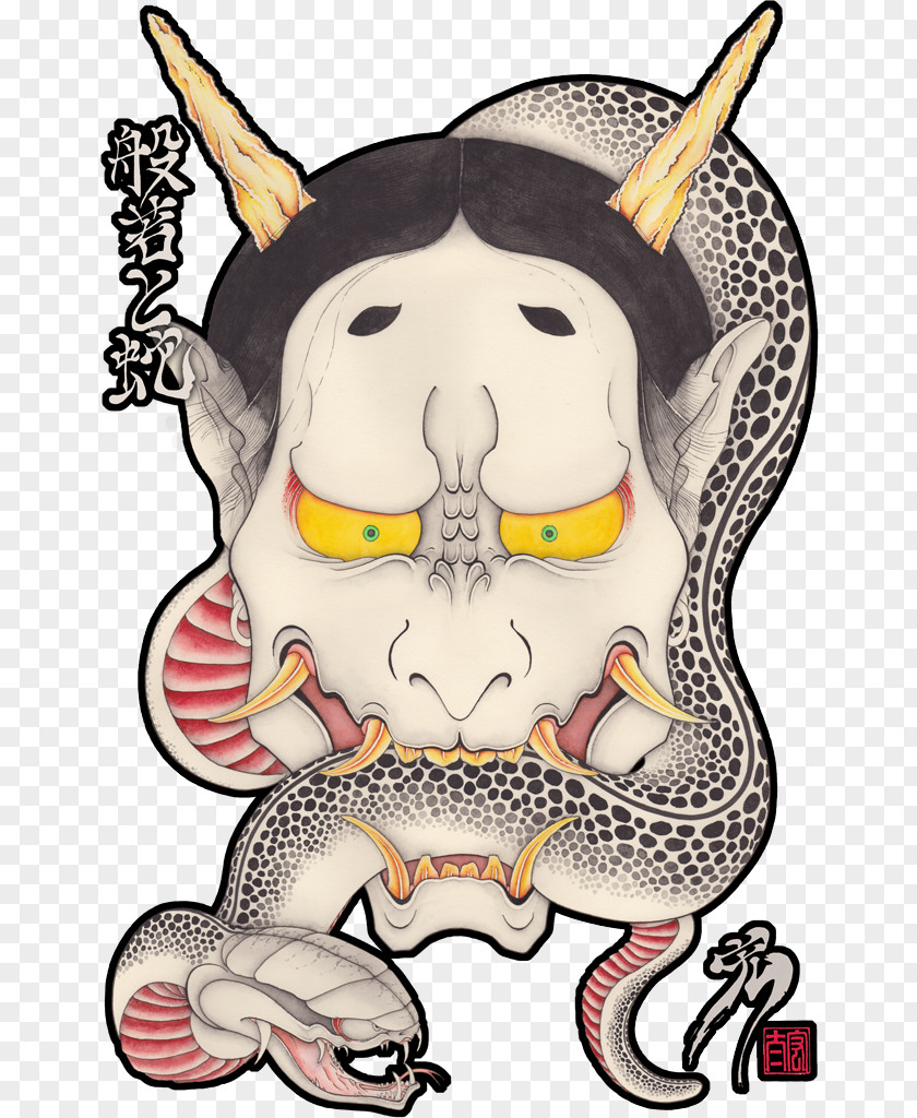 Japan Hannya Kijo Tattoo Snake PNG