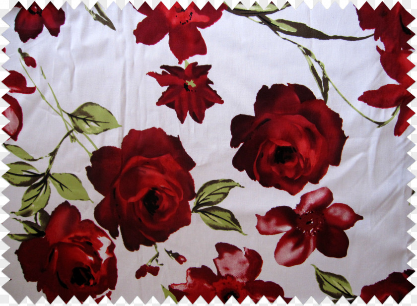Cotton Fabric Garden Roses Textile Floral Design Flower PNG
