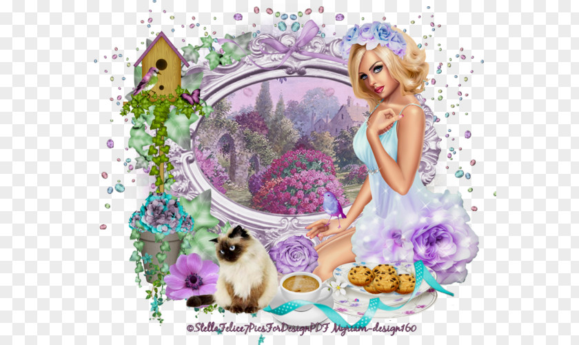 Flower Character Photomontage PNG