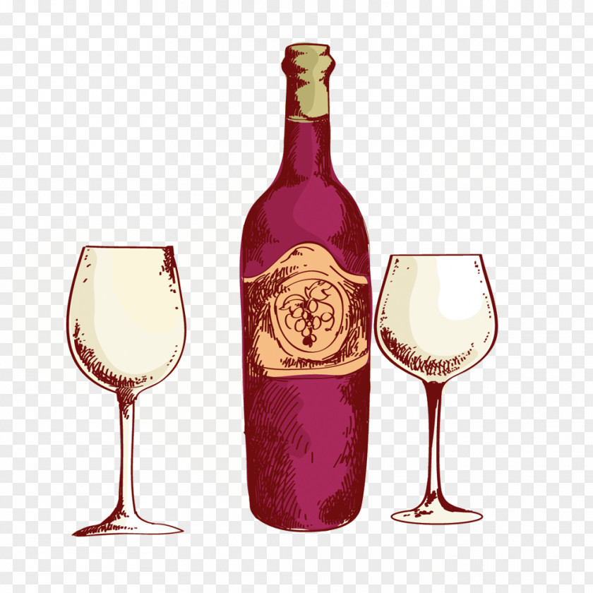 Vector Wine Glasses With Red Material Dessert White Glass PNG