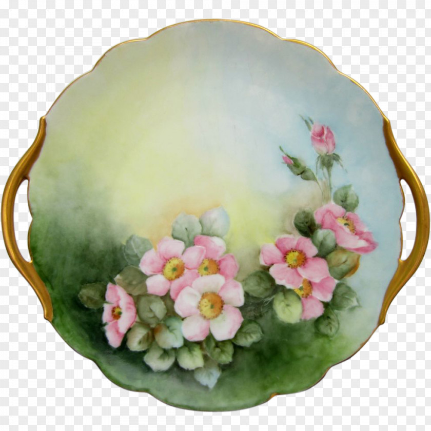 Hand-painted Cake Plate Flowerpot Porcelain PNG