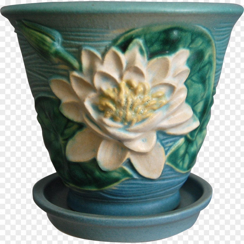 Water Lily Vase Roseville Pottery Lilium PNG