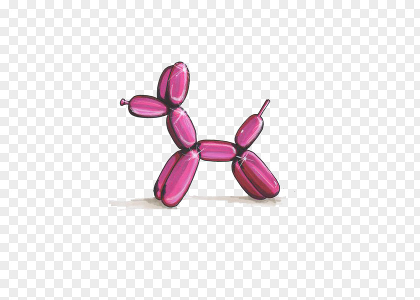 Cartoon Puppy Balloon Dog Drawing PNG