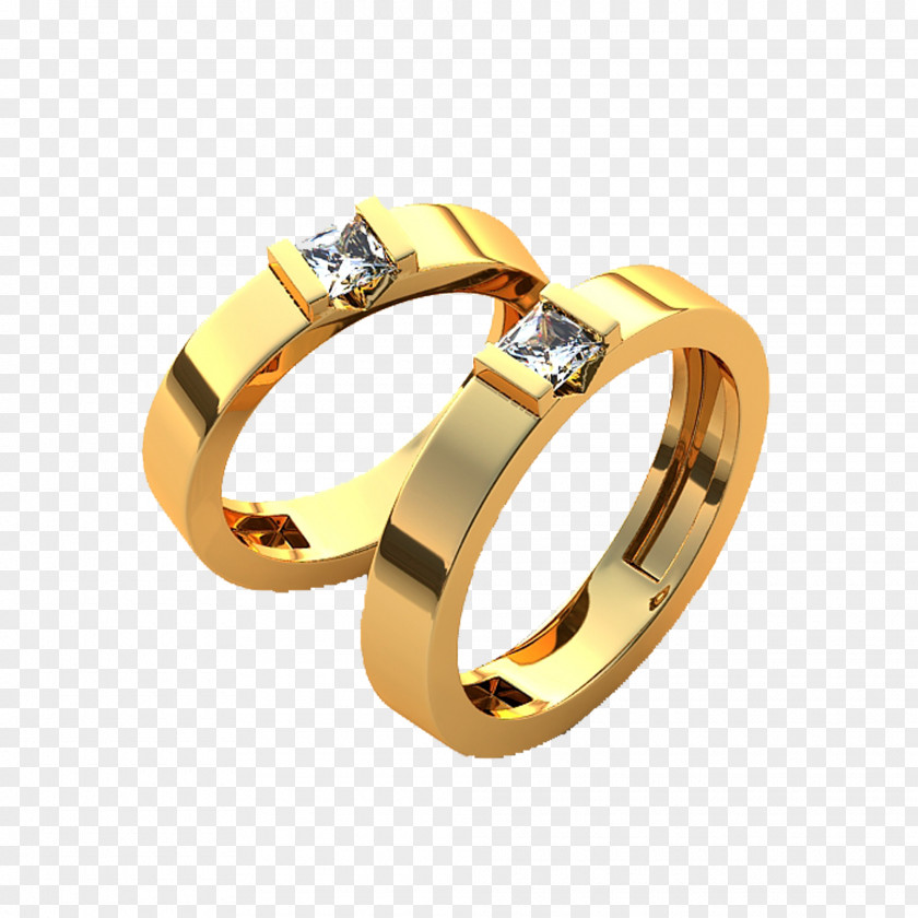 Gold Rings Wedding Ring Engagement Jewellery PNG