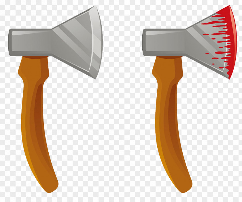 Two Cartoon Ax Axe Knife Tool Illustration PNG