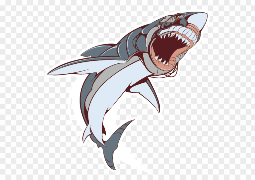 Vector Ferocious Shark Great White Clip Art PNG