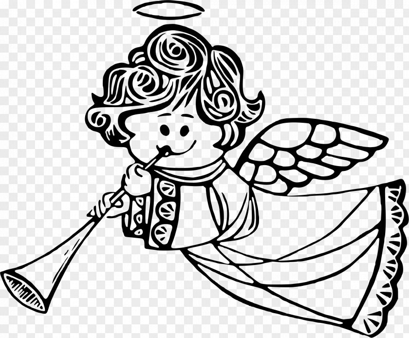 Cranberries Angel Line Art Clip PNG