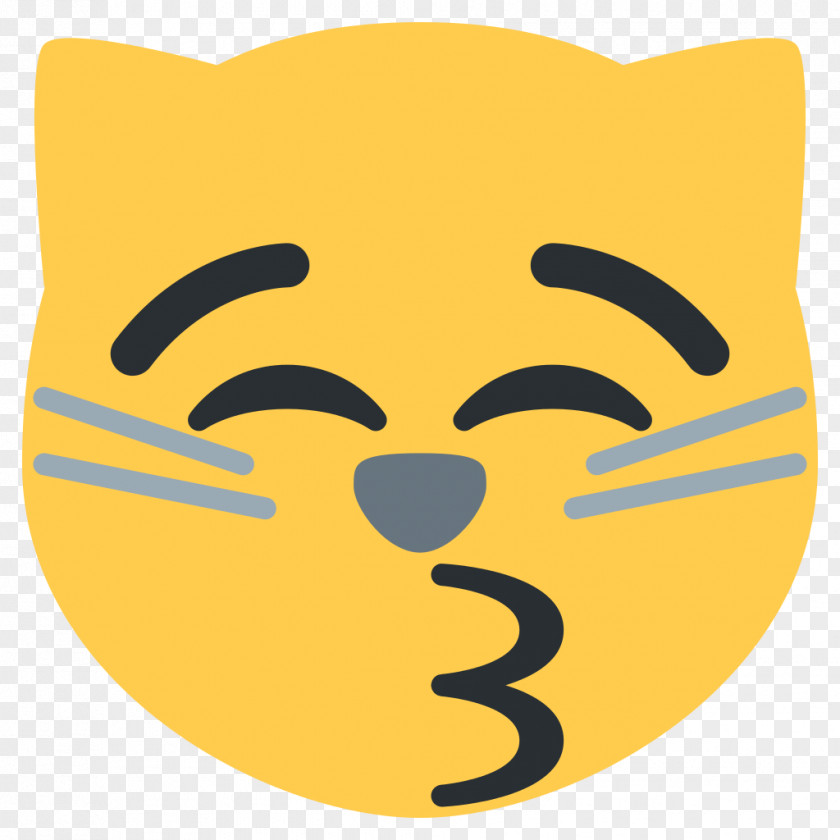 Emoji Cat Meaning Kiss Smile PNG