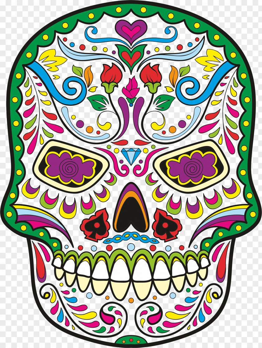 Skull Calavera Mexico Day Of The Dead Wallet PNG
