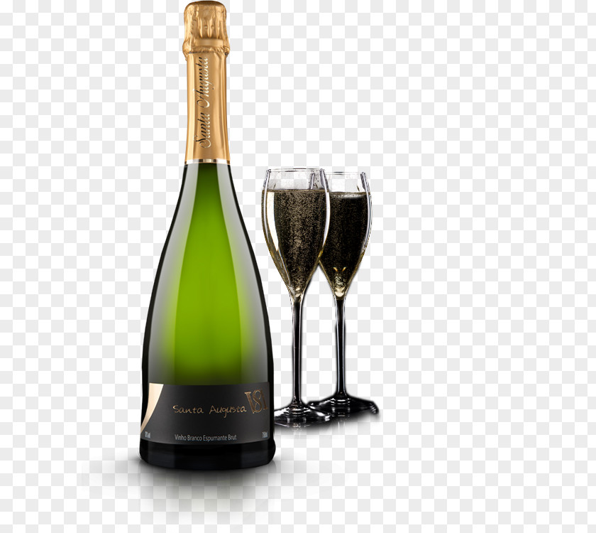 Champagne Sparkling Wine White Bottle PNG